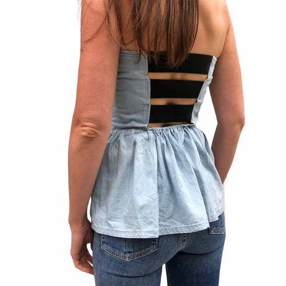 Kendall & Kylie- Strapless Babydoll Blouse - Picture 3 of 6